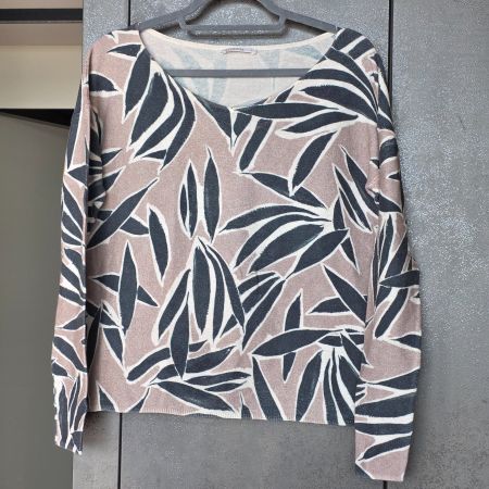 🐸 NILE PULLOVER S BLÄTTER MUSTER 100% BAUMWOLLE