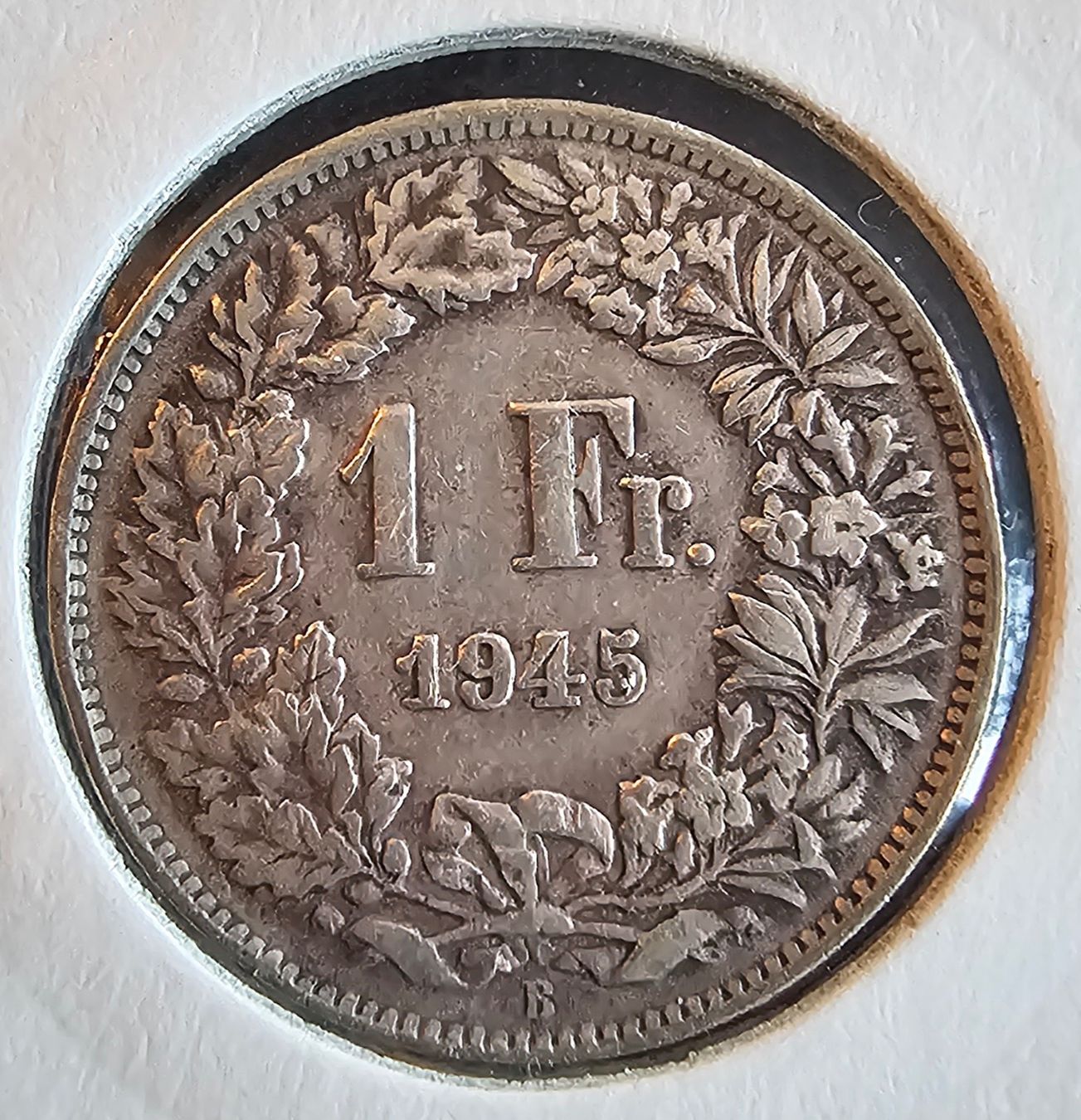 Tutti le monete: 1 Franken 1945 ss - vrz. – Usato da Balsthal venduto da mil_js2d