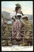 AK Schweiz, Frau in Berner Tracht, 1903