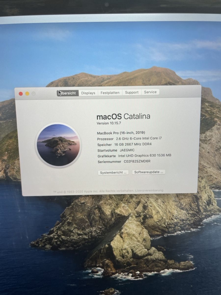 Apple Notebook: Macbook Pro 2019  A2141 – Usato da Abtwil sg venduto da Kueng.MultiOutlet 2