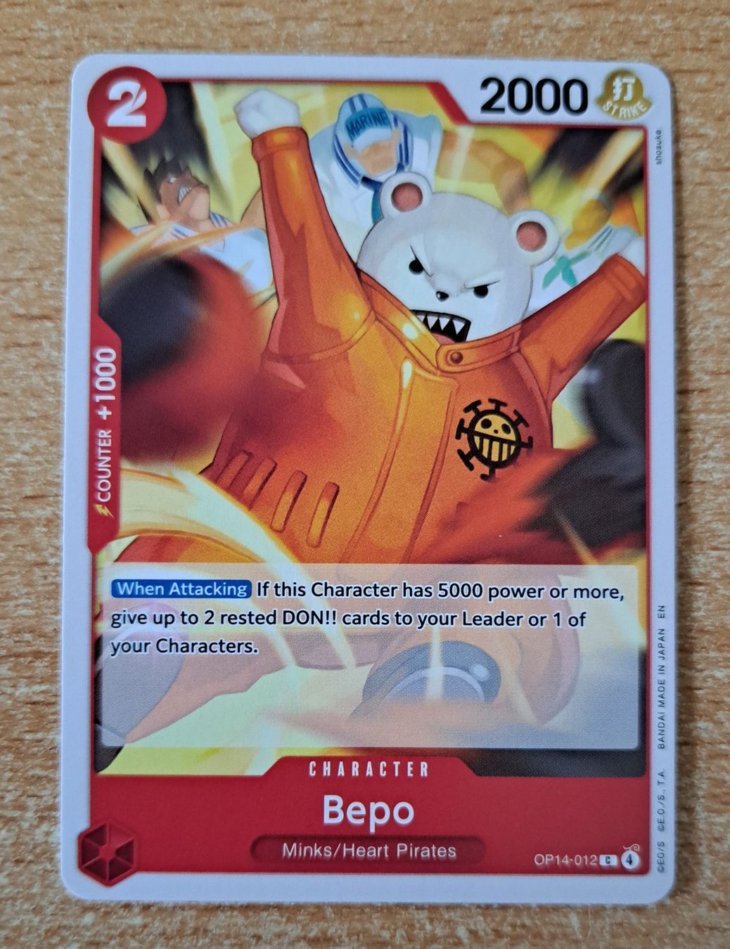 Bandai Carte collezionabili: One Piece Bepo OP14-012 C – Nuovo (secondo la descrizione) da Cernier venduto da Poussetofiol