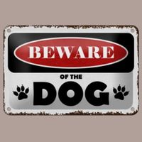 🔥 BEWARE OF THE DOG Hunde Blechschild 🎀 12x18cm OVP 🔥