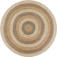 Nachhaltig & umweltfreundlich! Runder Teppich aus Jute