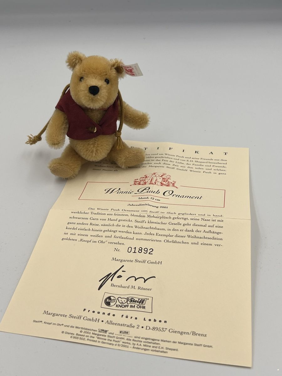 Steiff Giocattoli: Steiff „Winnie Phoo“ – Nuovo e nell'imballaggio originale da Ipsach venduto da Be44 1