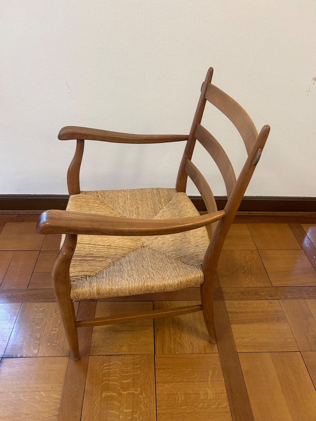 Poltrone: Tessiner Armlehnsessel Holz Strohgeflecht – Usato da Zürich venduto da Levelart 1