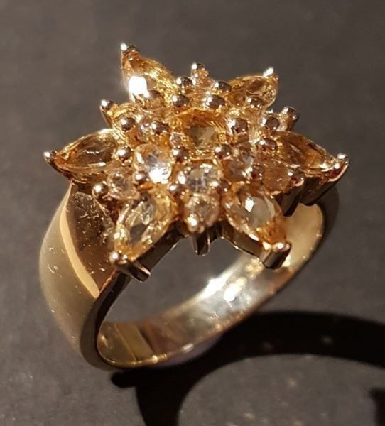Anelli: Neu :Citrintropfen und Bergkristalle – Nuovo (secondo la descrizione) da Unterägeri venduto da Altgoldschmuck 1