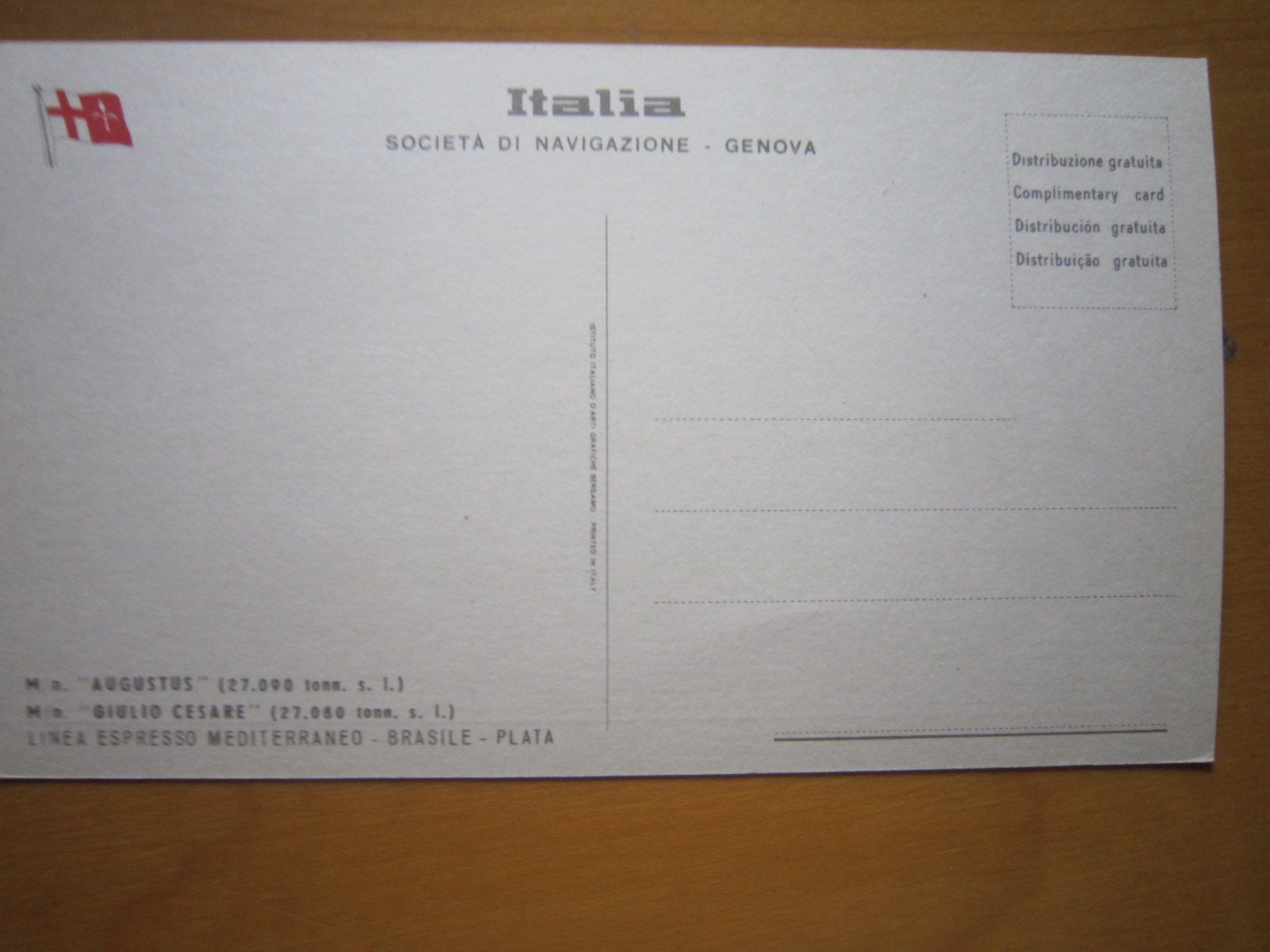 Cartes postales: No 17 Postkarte Schiff Genova – D'occasion à Gordola par Polentaefung 1