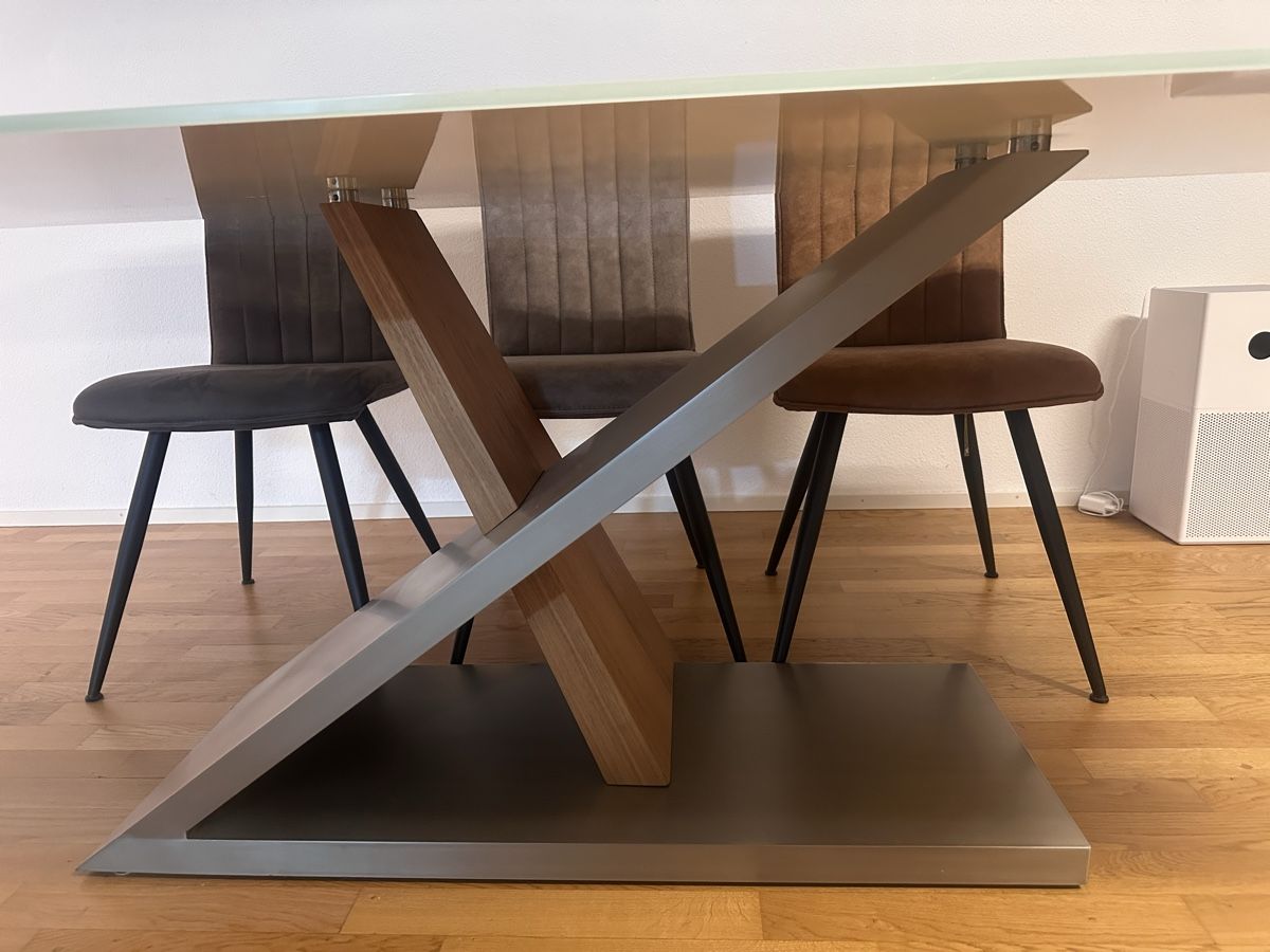Tavoli: Design Esstisch 220 cm mit Milchglasplatte – Usato da Oberglatt ZH venduto da end_9z2w 4