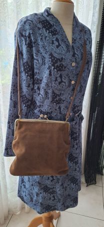 Sac en daim brun Vintage