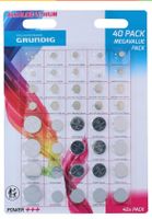 40 Stk. Grundig Knopfzellen Batterie gemischt