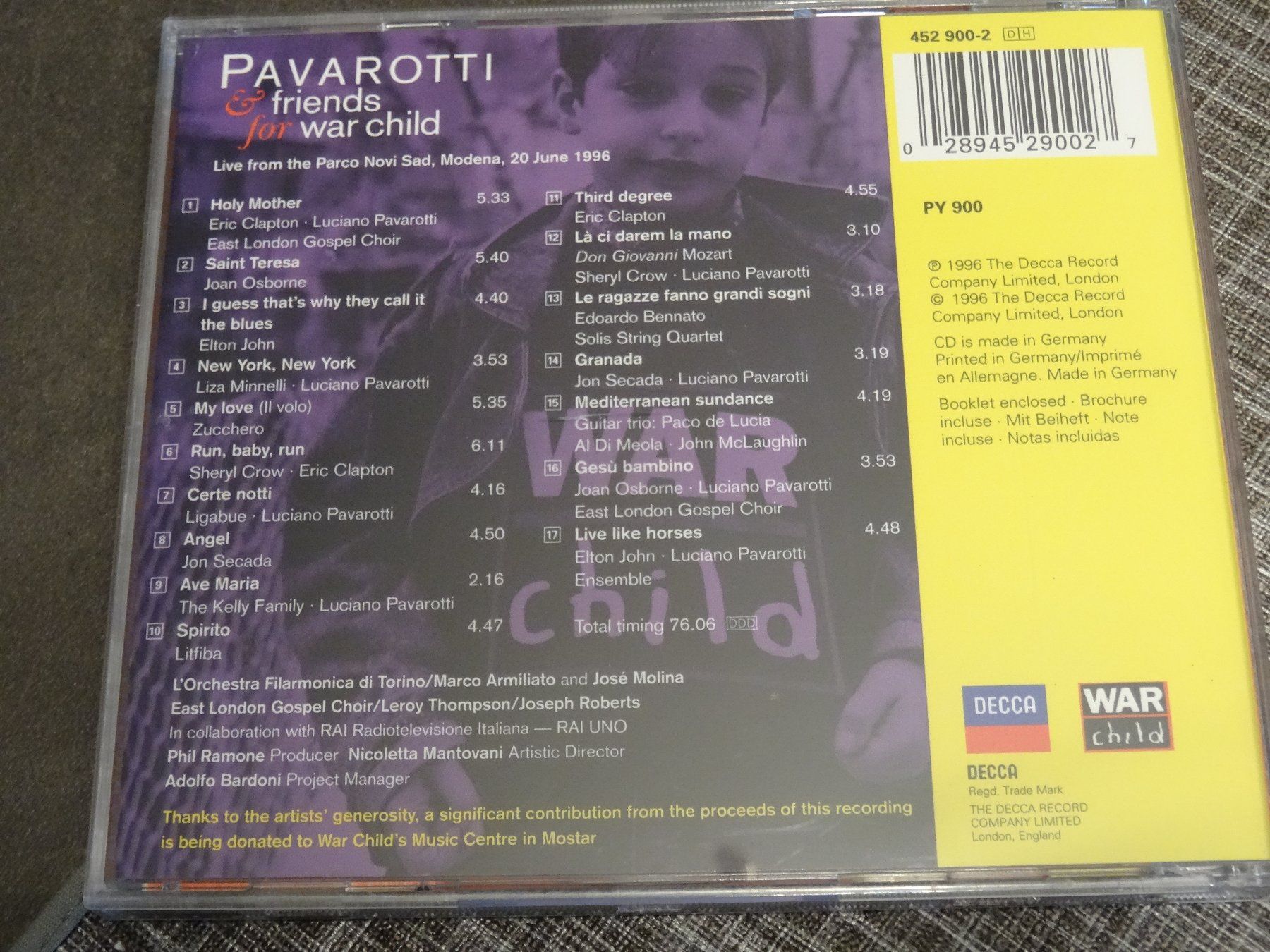 CD: Pavarotti & Friends - for war Child CD – Usato da Olten venduto da Disc-Ausverkauf 1