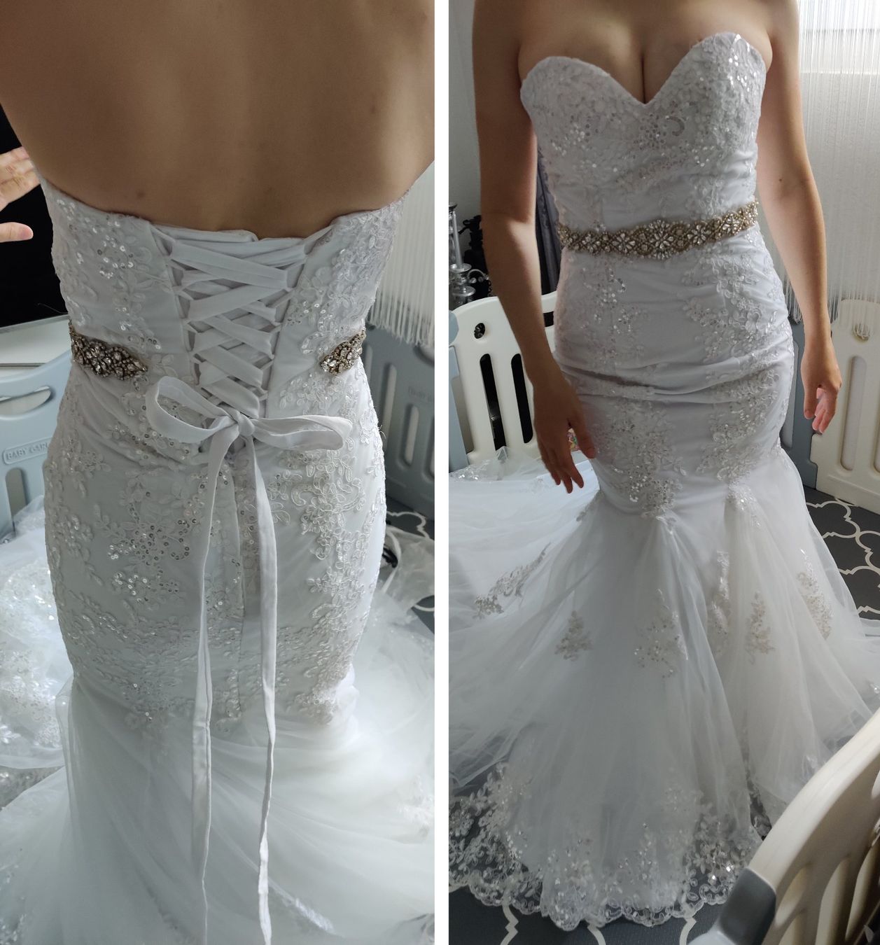 Vestiti: Hochzeitskleid + Schleppe  + accessoires gratis – Usato da Kerzers venduto da dri_j6pn 1