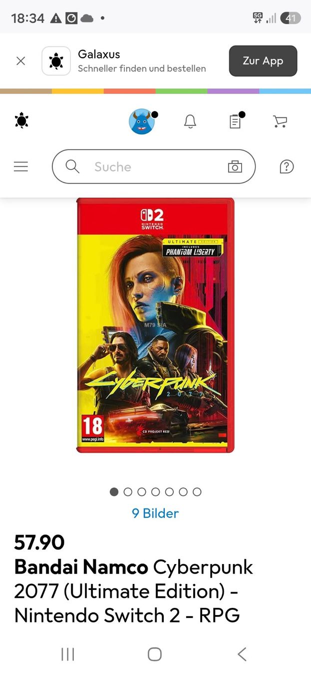 Nintendo Spiele: Nintendo Switch 2 Spiel Cyberpunk Ultimate Edition – Neu (gemäss Beschreibung) aus Winterthur von FairTrade1989