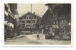 Wilderswil bei Interlaken (BE) Dorfplatz  Alpenblick um 1920