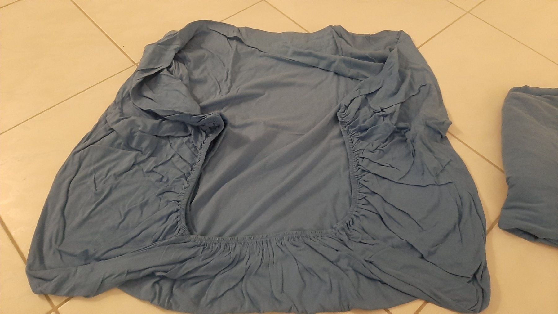Biancheria da letto: K..42 R) Fixleintuch 2er Set Hellblau – Usato da Wil SG venduto da AmandaCreations