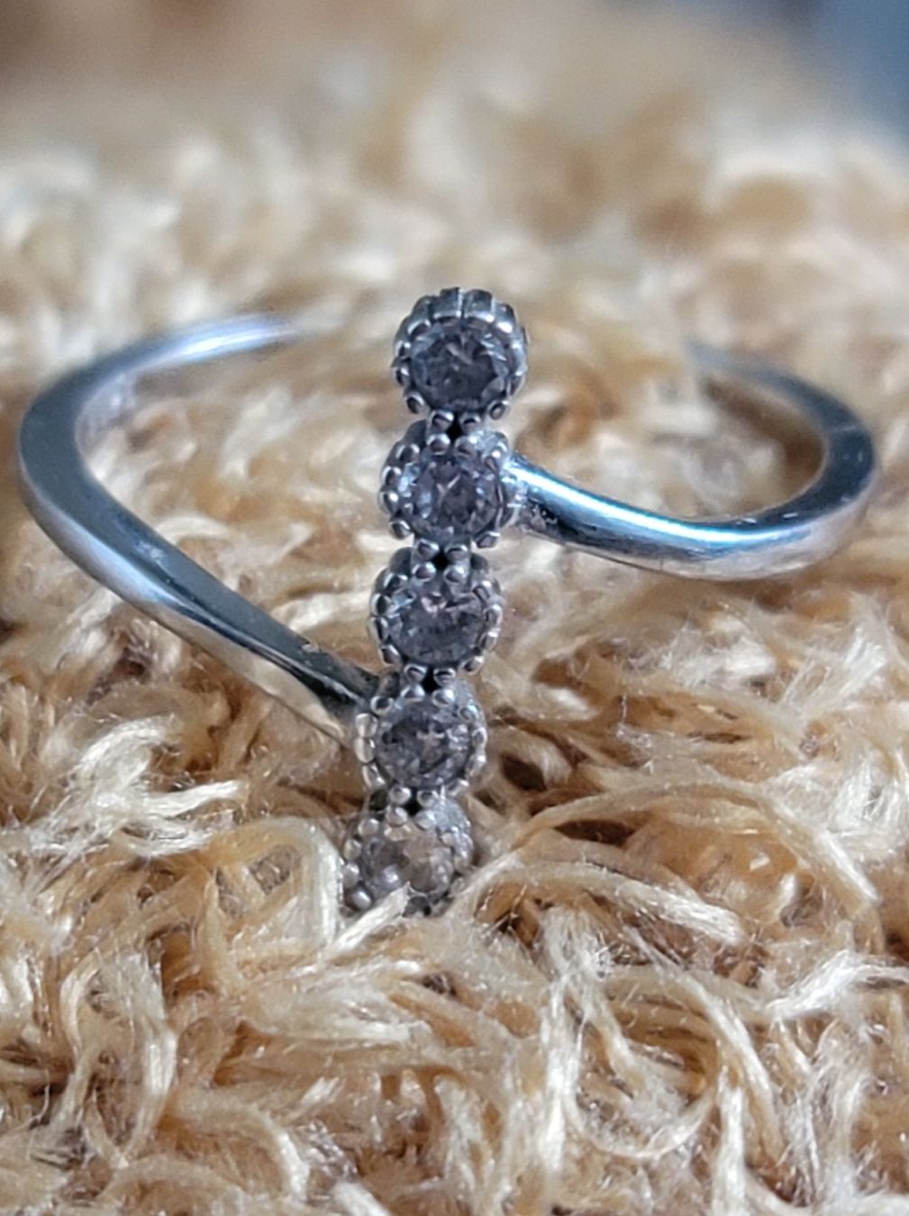Ringe: Silberring horizontal, 925 mit Zirkonia, 50, anello argento – Gebraucht aus Zollikerberg von Nice_Name 1