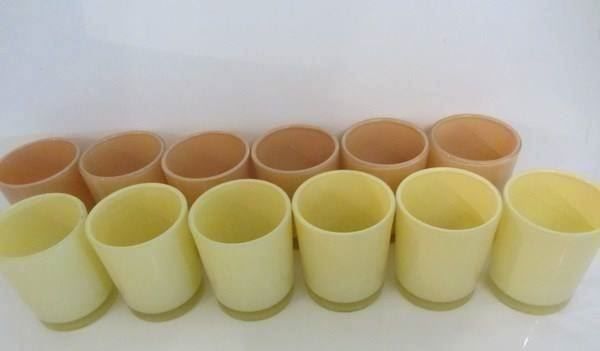 Kerzenständer: 12 Kerzengläser vanille/apricot – Neu und originalverpackt aus Egliswil von chroetli22