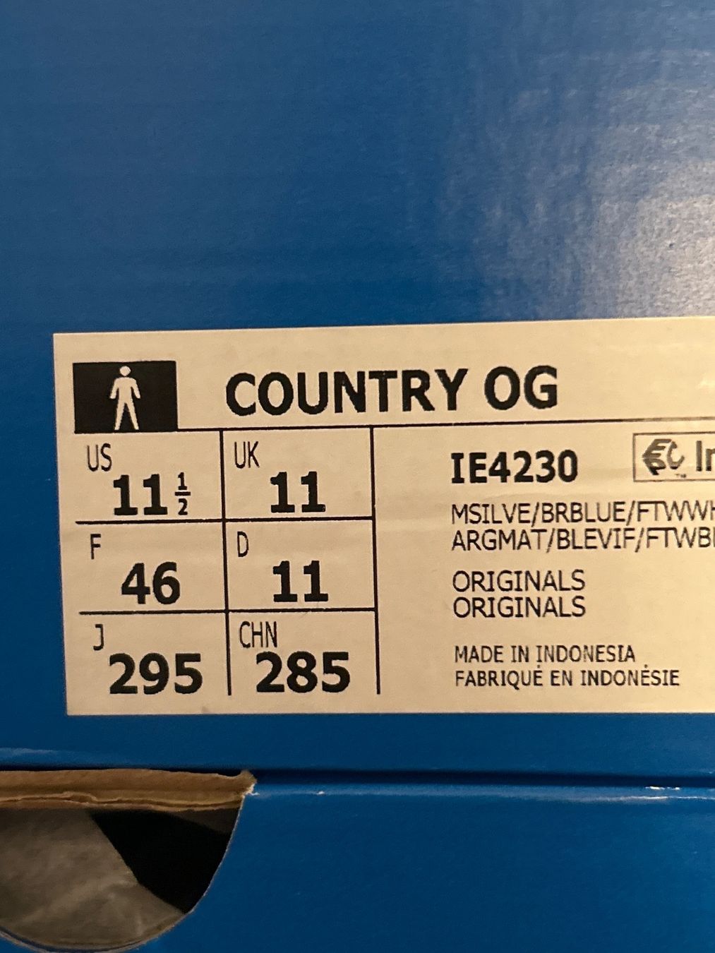 Adidas Herrenschuhe: Adidas COUNTRY OG - Silber - 46 – Neu und originalverpackt aus Zürich von ZuriiiCity 4