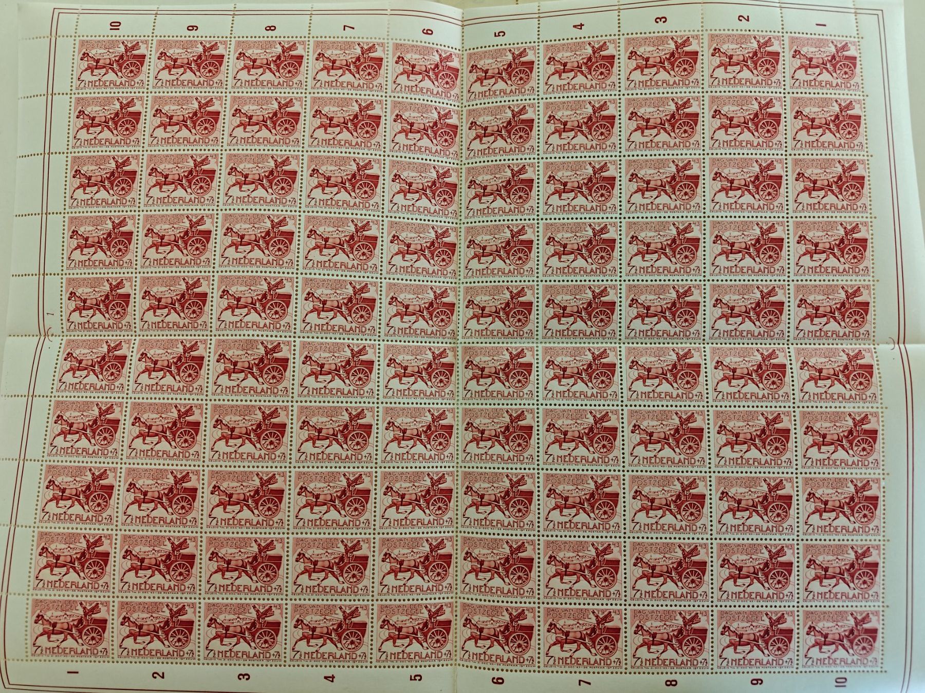 Alle Briefmarken: 2 Bogen Briefmarken NL  1943,Top Zustand! – Gebraucht aus Wädenswil von alex-maxima 1