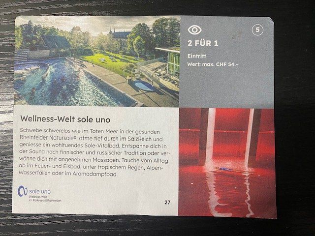 Sole Uno Rheinfelden – 2für1 Eintritt Wellness-Welt (Neu (gemäss ...