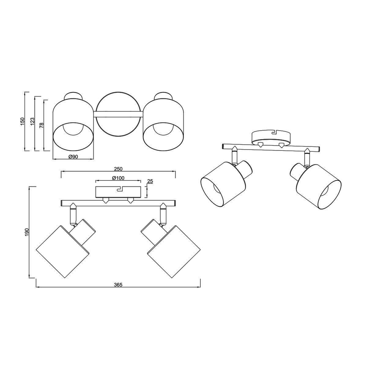 Lampade: 2er Strahler, 37 cm x 10 cm – Nuovo (secondo la descrizione) da Kreuzlingen venduto da Smart-Light 4