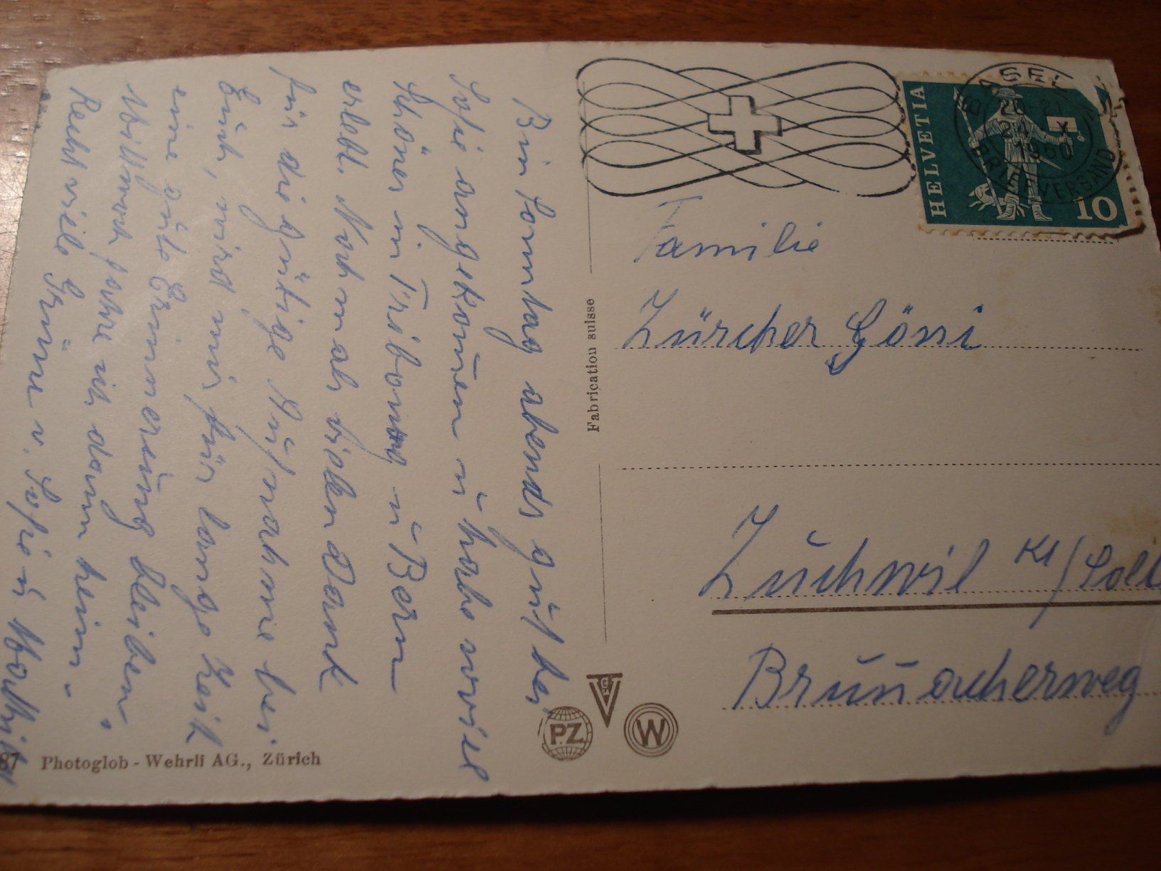 Cartoline postali: Bern, Panorama, 1960, gelaufen – Usato da Niederwil AG venduto da morostahu 1