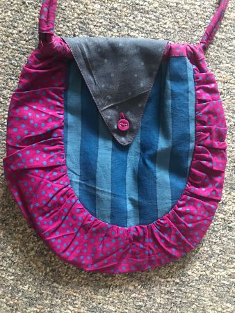 Handtasche Gudrun Sjödén Bio-Baumwolle blau pink