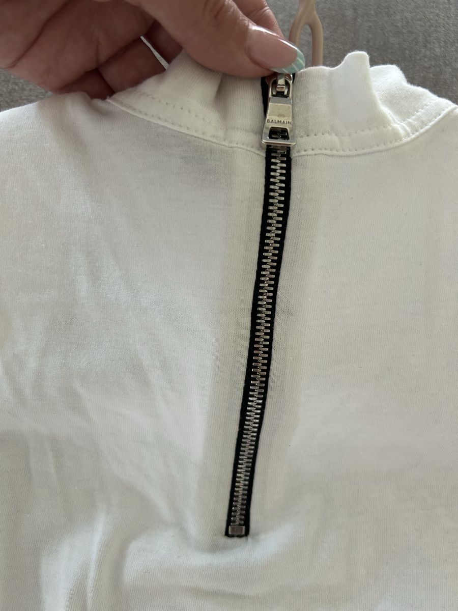 Balmain Pullover & Sweatshirts: Balmain Oberteil Weiss Gr. 10a Crop Logo & Reissverschluss – Neu (gemäss Beschreibung) aus Sursee von ramona0406 2