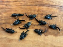10 vorgehakte Kaulquappen Köder für Raubfische - 1.5 CM-neu!