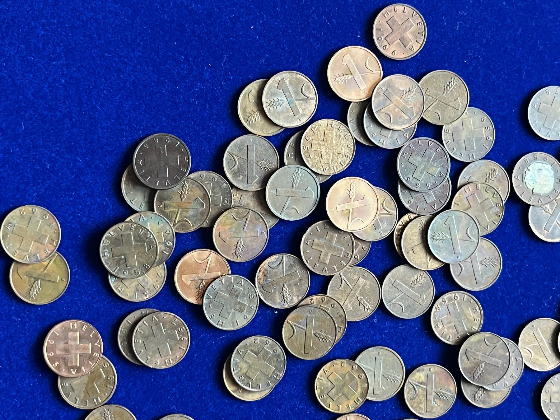 Alle Münzen: Lot 1 Rappen – Gebraucht aus Unterkulm von esco 3