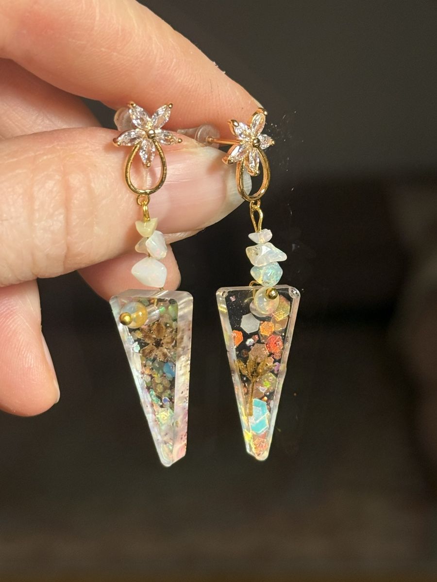 Orecchini pendenti & Orecchini a lobo: Opal, Blümchen Blühten Ohrringe Unikat - NEU – Nuovo e nell'imballaggio originale da Basel venduto da Chili007 1