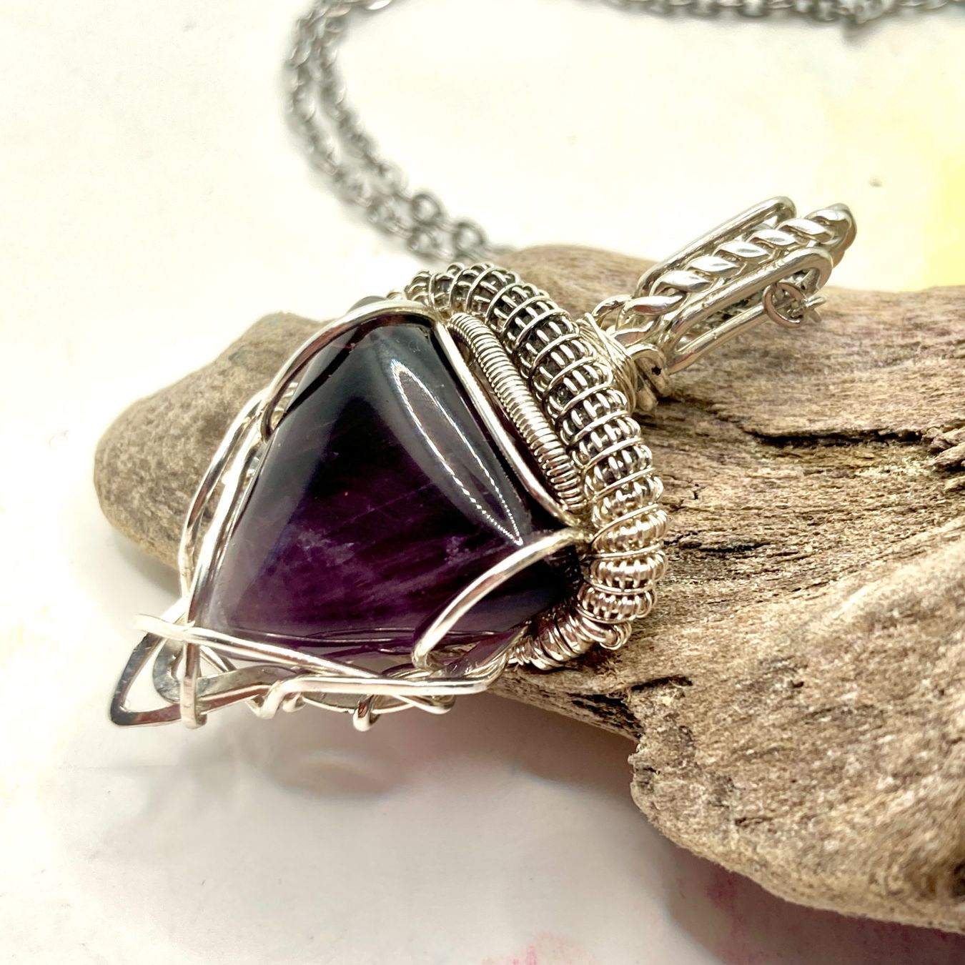Catenine: Silber Anhänger mit Amethyst – Nuovo (secondo la descrizione) da Solothurn venduto da Kiki_Di