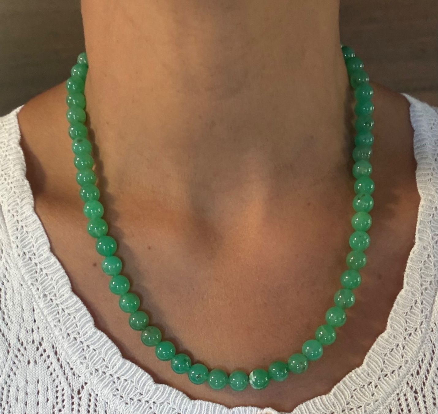 Catenine: Kette mit Chrysopras Australische echt – Usato da Oberhof venduto da RealStone 1