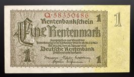 Reichsbanknote 1937 Eine Rentenmark