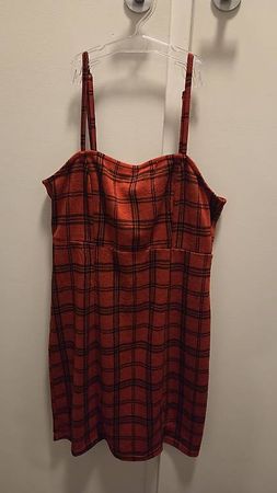 rot schwarz kariertes Kleid, S/36