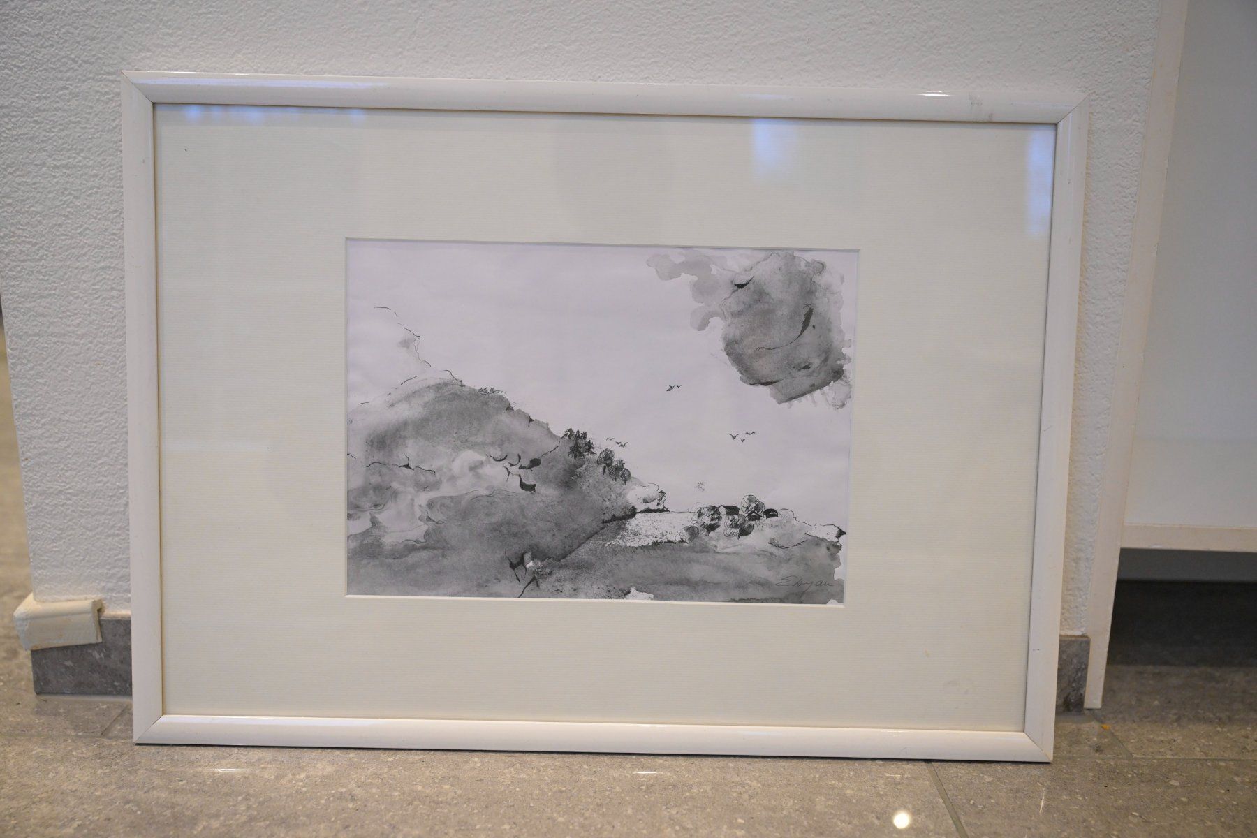 Dipinti: Abstraktes Aquarell schwarz/weiss – Usato da Eschenbach SG venduto da MarThu
