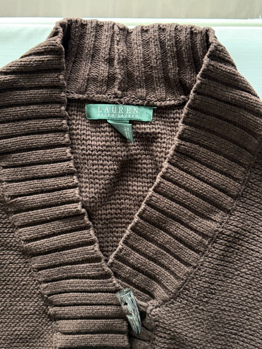 Ralph Lauren Pulls & Sweat-shirts: Brauner Strickpullover von Ralph Lauren, Grösse L – D'occasion à Zumikon par ems_6kdb