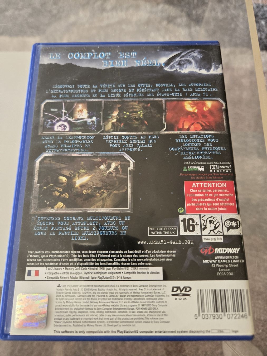 Jeux: Area 51 PS2 – D'occasion à Bussigny par Kfdlt 1