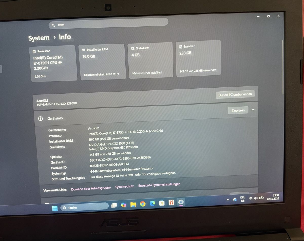Asus Notebooks: Gaming laptop Asus – Gebraucht aus Brüttisellen von Sese_99 2