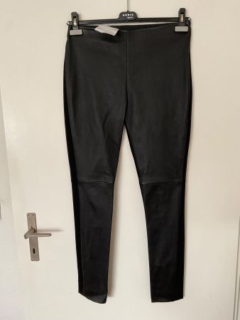 AKRIS Punto Leder Hose Gr L Schwarz NEU mit Etikette NP 1190