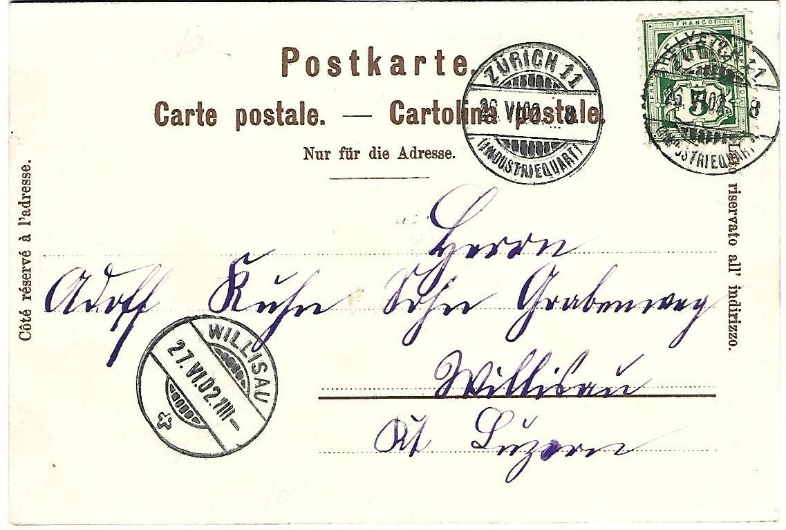 Cartoline postali: Gruss aus Zürich Litho – Usato da Wetzikon ZH venduto da Brulu100 1