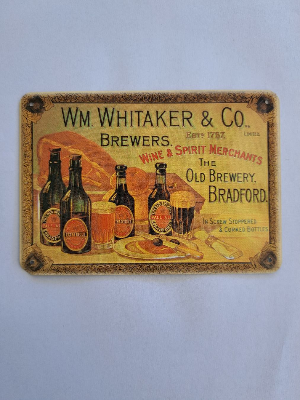 Schilder: Vintage Whitaker Blechschild, Retro-Design, Postkartengrösse – Gebraucht aus Weisslingen von Horvi_09