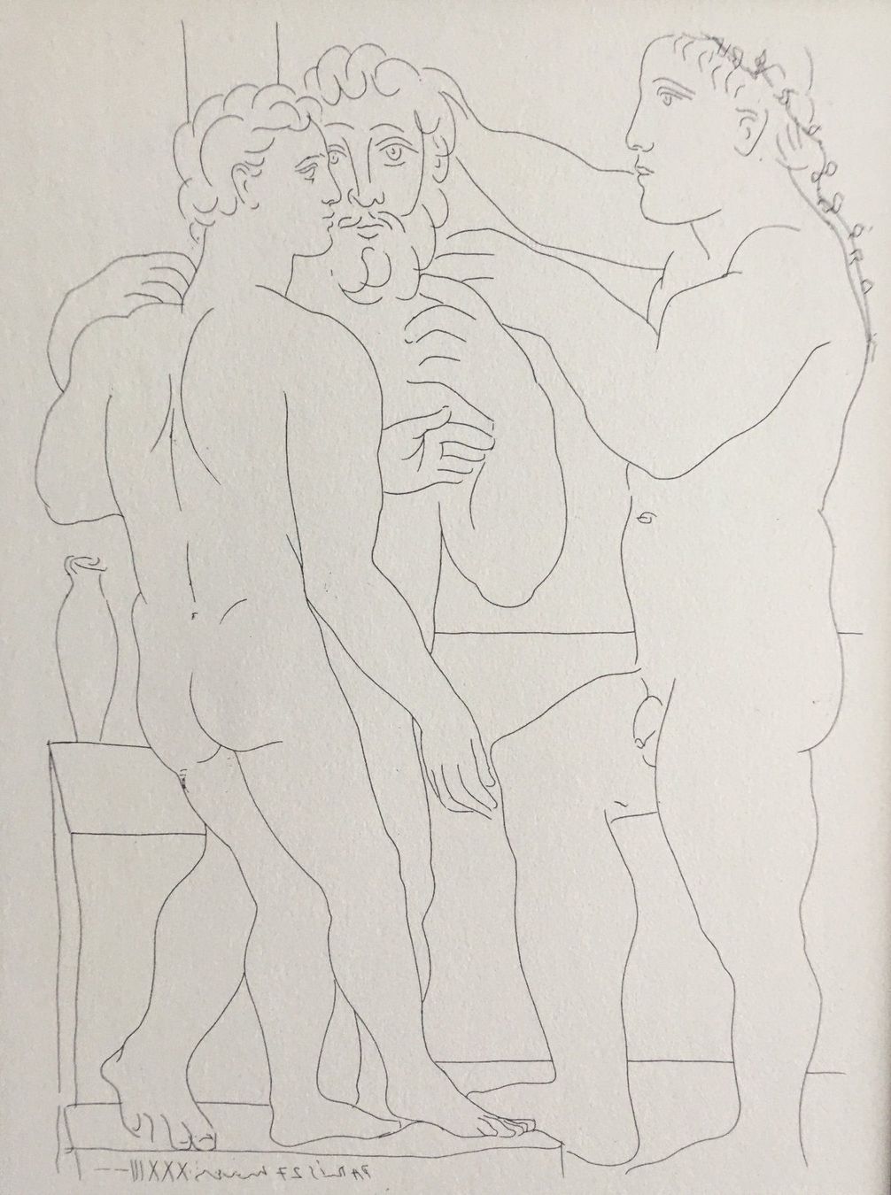 Grafica & Litografie: Pablo Picasso  " Deux Hommes sculptés " – Usato da Nennigkofen venduto da Sommersonnen