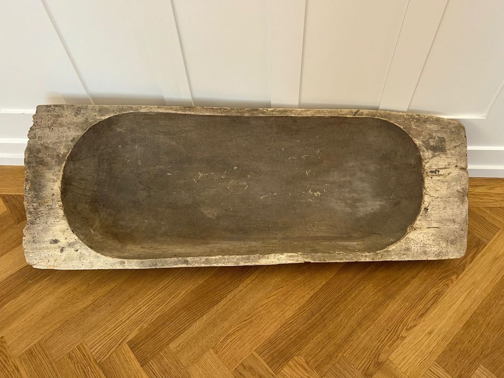 2 of 4 Stunning vintage huge wooden dough bowl planter Kaufen auf Ricardo
