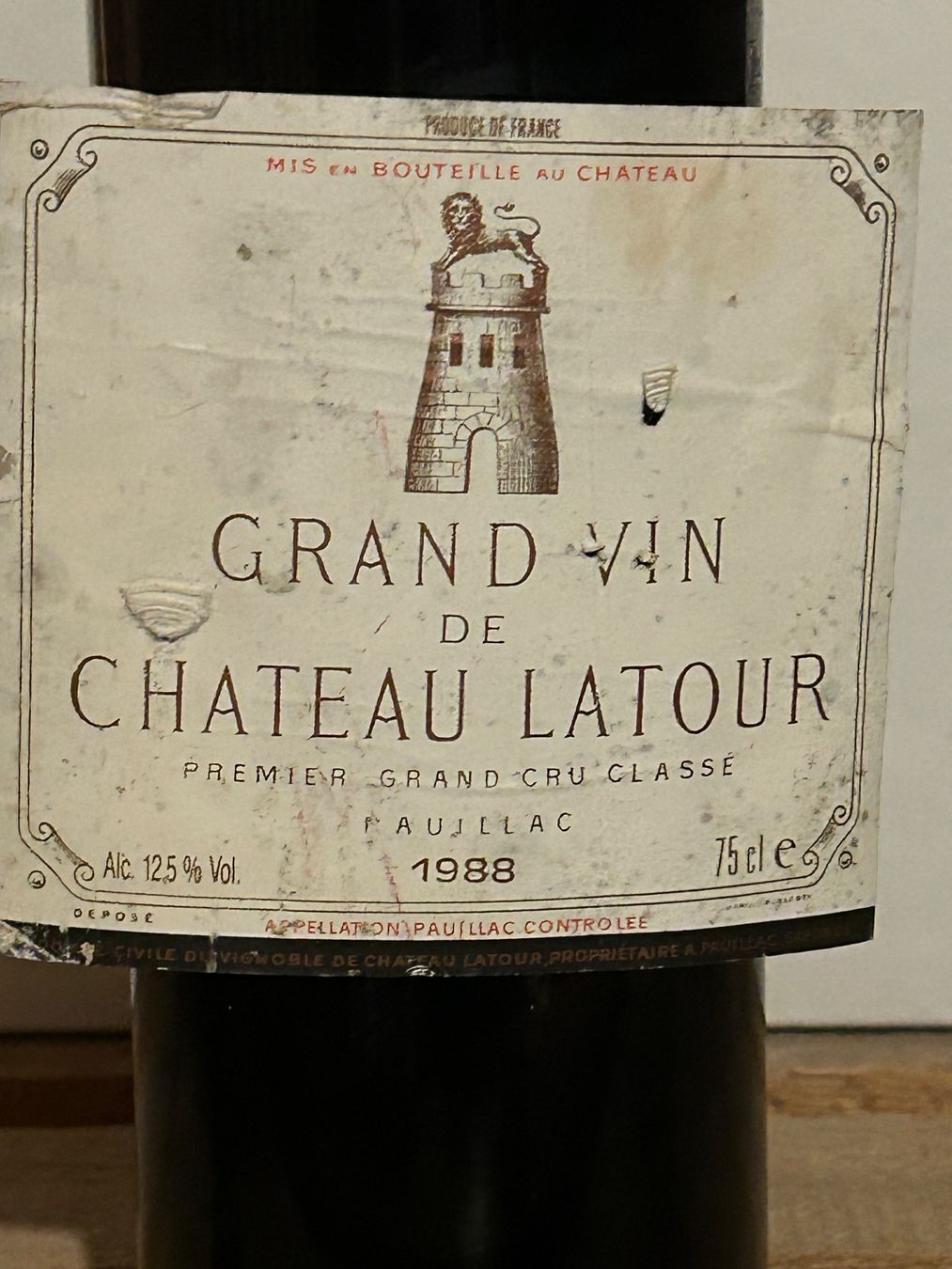 Wein: Château Latour 1988 Pauillac – Neu (gemäss Beschreibung) aus Roche VD von avediscipule 1