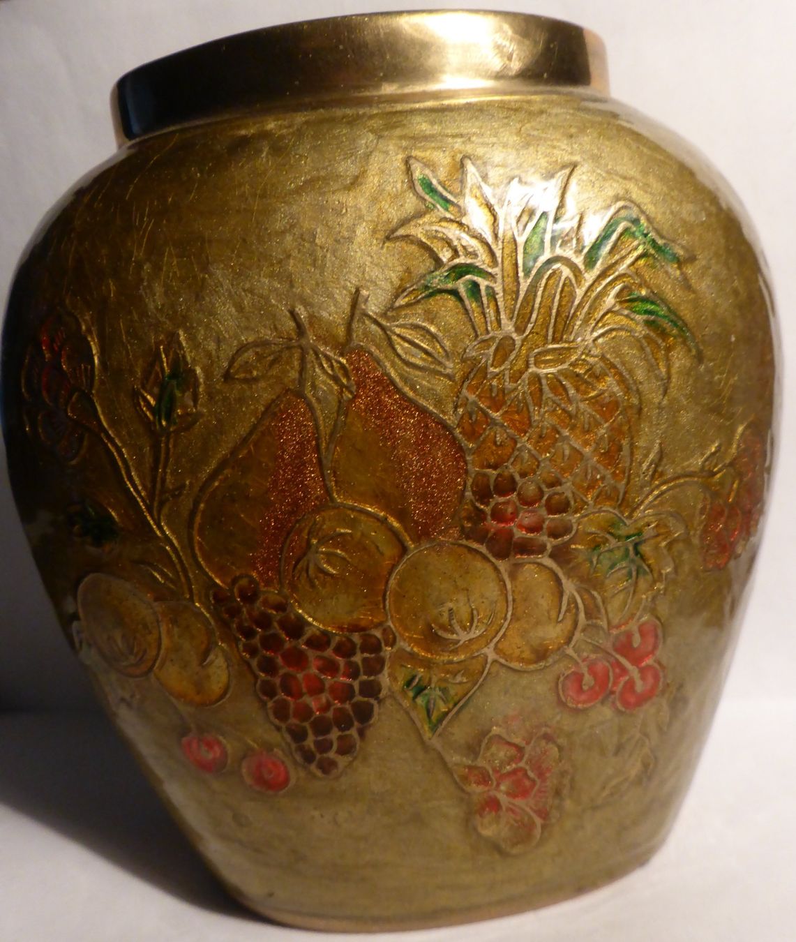 Vasen & Gefässe: ANTIKE -CLOISONNÉ  VASE,-12 x 11 CM, MESSING – Gebraucht aus Zürich von tritonis 3
