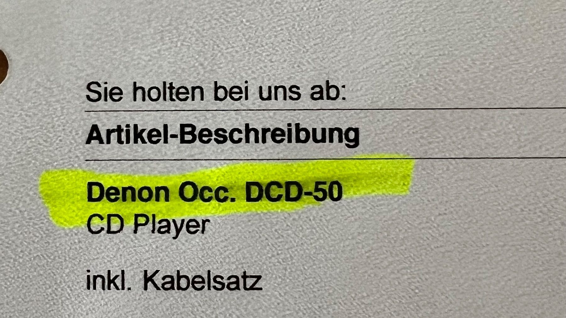 Denon Lettore multimediale & Streamer: Denon DCD-50 CD Player, Occasion, Top Zustand – Nuovo (secondo la descrizione) da Horgen venduto da Hpunto 2