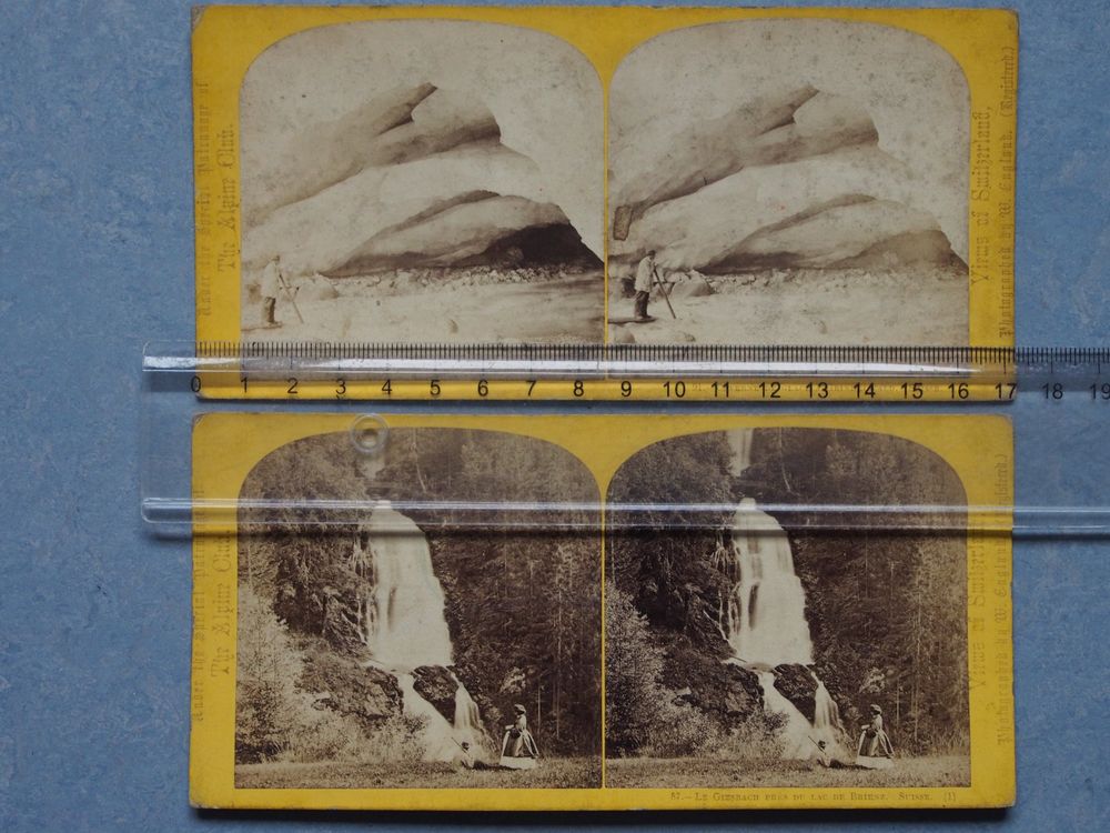 Stéréo Photo Ancienne Coloriée à La Main – Scène Fantastique Britannique – 1865