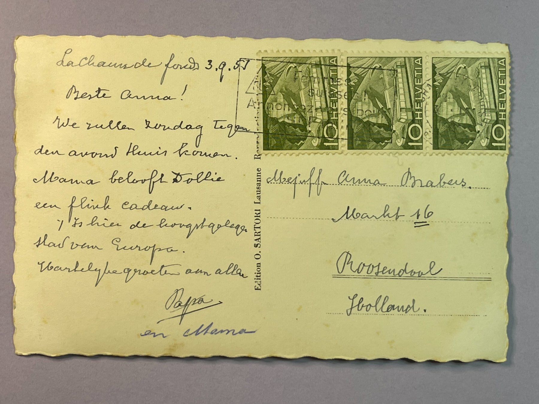 Ansichtskarten: La Chaux de Fonds - Rue Léopold Robert – Gebraucht aus Steg VS von _vinci_ 1