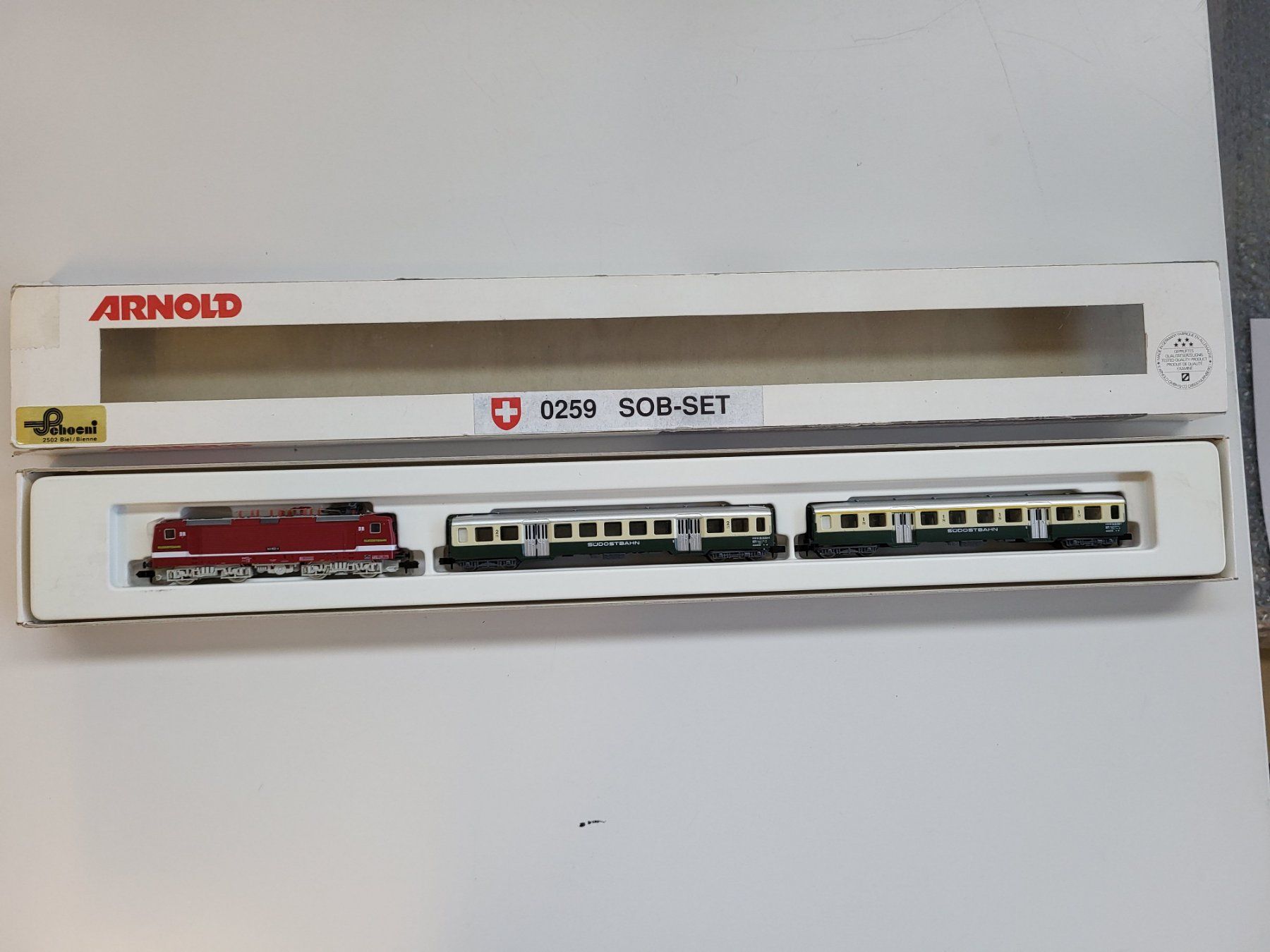 Arnold Modellini di ferrovie: Arnold 0259 SOB-Set in OVP – Usato da Brügg BE venduto da POU-BELLE
